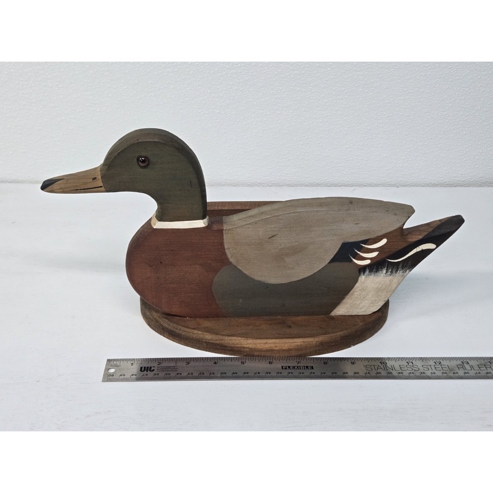 Vintage  Wooden Duck Napkin / Letter Holder (retro rustic farmhouse)